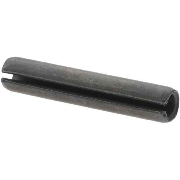 Made in USA - 3/16" Diam x 1" Long Slotted Spring Pin - Grade 1070-1090 Alloy Steel, Black Oxide Finish - All Tool & Supply