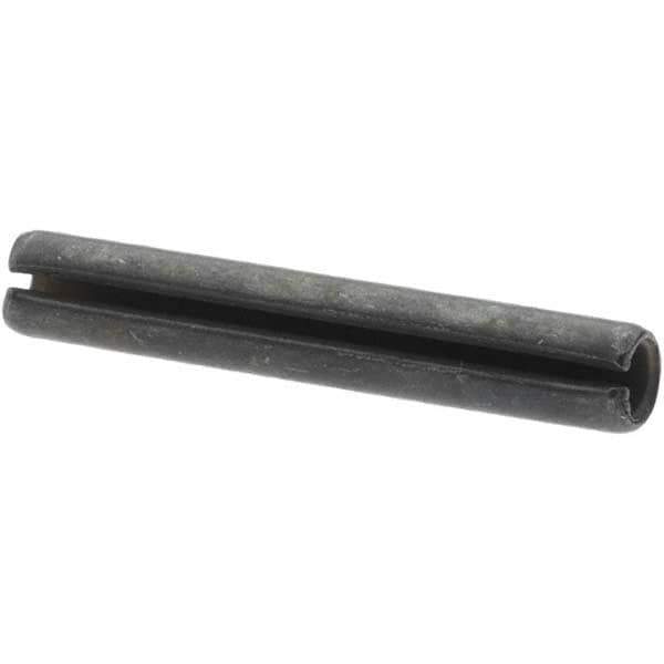 Made in USA - 5/32" Diam x 1" Long Slotted Spring Pin - Grade 1070-1090 Alloy Steel, Black Oxide Finish - All Tool & Supply