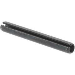 Made in USA - 1/8" Diam x 1" Long Slotted Spring Pin - Grade 1070-1090 Alloy Steel, Black Oxide Finish - All Tool & Supply