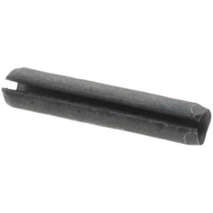 Made in USA - 3/32" Diam x 1/2" Long Slotted Spring Pin - Grade 1070-1090 Alloy Steel, Black Oxide Finish - All Tool & Supply