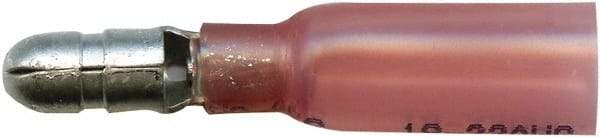 Value Collection - 20 to 18 AWG Crimp Bullet Connector - 0.18" Bullet Diam, Red Heat Shrink & Polyolefin Insulation - All Tool & Supply