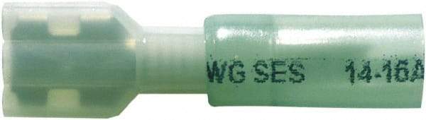 Value Collection - 1/4" Wide, Heat Shrink & Polyolefin Insulation, Female Tab Terminal - Crimp Connection, 16 to 14 AWG Compatible, RoHS Compliant - All Tool & Supply