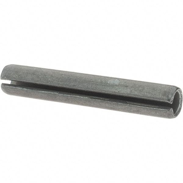 Made in USA - 1/4" Diam x 1-1/2" Long Slotted Spring Pin - Grade 1070-1090 Alloy Steel, Black Oxide Finish - All Tool & Supply