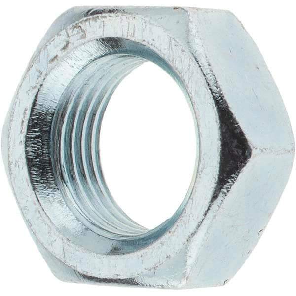 Value Collection - 5/8-18 UNF Steel Right Hand Hex Jam Nut - 15/16" Across Flats, 3/8" High, Uncoated - All Tool & Supply