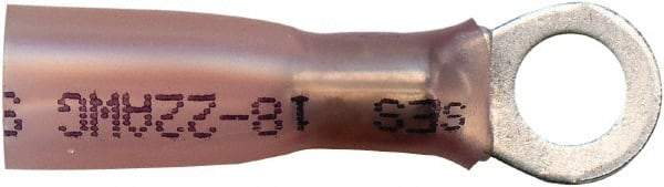 Value Collection - 22-18 AWG Partially Insulated Crimp Connection Circular Ring Terminal - #10 Stud, Copper Contact - All Tool & Supply