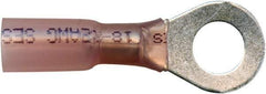 Value Collection - 22-18 AWG Partially Insulated Crimp Connection Circular Ring Terminal - 1/4" Stud, Copper Contact - All Tool & Supply