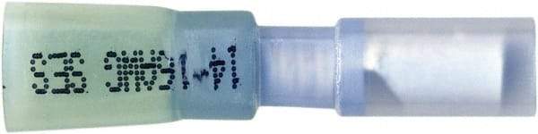 Value Collection - 16 to 14 AWG Crimp Bullet Connector - 0.176" Bullet Diam, Blue Heat Shrink & Polyolefin Insulation - All Tool & Supply