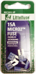 Littelfuse - 15 Amp, 32 VDC, Automotive Fuse - 9.1" Long, Blue, Littlefuse 327015 - All Tool & Supply