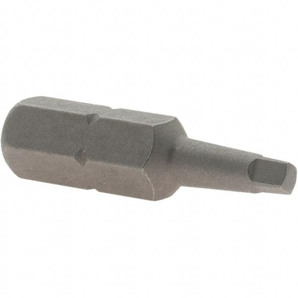 VEGA Industries - 1/4" Drive, #1 Square Recess Screwdriver Bit - 1" OAL - All Tool & Supply