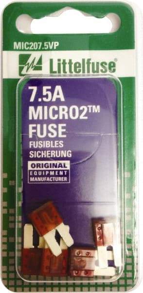 Littelfuse - 7.5 Amp, 32 VDC, Automotive Fuse - 9.1" Long, Brown, Littlefuse 327075 - All Tool & Supply