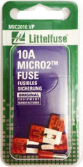 Littelfuse - 10 Amp, 32 VDC, Automotive Fuse - 9.1" Long, Red, Littlefuse 327010 - All Tool & Supply