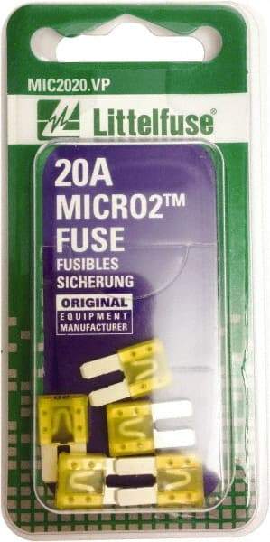 Littelfuse - 20 Amp, 32 VDC, Automotive Fuse - 9.1" Long, Yellow, Littlefuse 327020 - All Tool & Supply