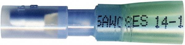 Value Collection - 16 to 14 AWG Crimp Bullet Connector - 0.157" Bullet Diam, Blue Heat Shrink & Polyolefin Insulation - All Tool & Supply