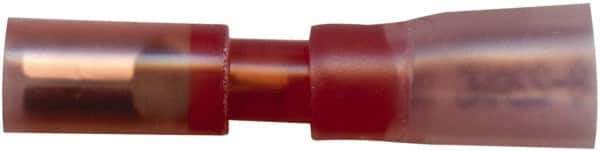 Value Collection - 20 to 18 AWG Crimp Bullet Connector - 0.18" Bullet Diam, Red Heat Shrink & Polyolefin Insulation - All Tool & Supply