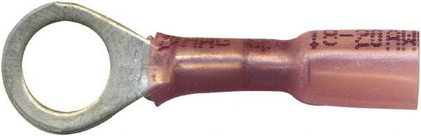 Made in USA - 20-18 AWG Partially Insulated Crimp & Solder Connection Circular Ring Terminal - 3/8" Stud, Copper Contact - All Tool & Supply