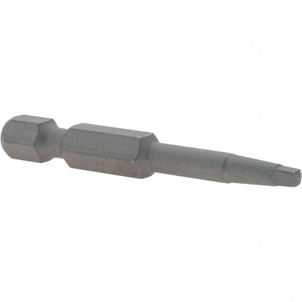 VEGA Industries - #1" Square Size Square Recess Bit - 1/4" Hex Drive, 1-15/16" OAL - All Tool & Supply