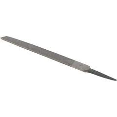 Value Collection - 8" Long, Smooth Cut, Half Round American-Pattern File - Double Cut, 7/32" Overall Thickness - All Tool & Supply