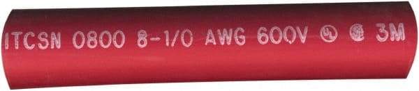 Value Collection - 6" Long, 3:1, Polyolefin Heat Shrink Electrical Tubing - Red - All Tool & Supply