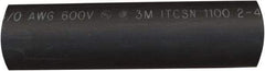 Value Collection - 6" Long, 3:1, Polyolefin Heat Shrink Electrical Tubing - Black - All Tool & Supply