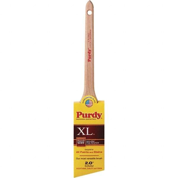 Krylon - 3/8" Angled Nylon/Polyester Angular Brush - 2" Bristle Length, 2-7/16" Wood Rattail Handle - All Tool & Supply