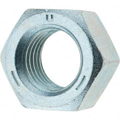 Made in USA - 1-8 UNC Steel Right Hand Hex Nut - 1-1/2" Across Flats, 0.8594" High, Zinc Clear Finish - All Tool & Supply