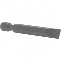 VEGA Industries - 0.275" Slotted Screwdriver Bit - 1/4" Hex Drive, 1-15/16" OAL - All Tool & Supply