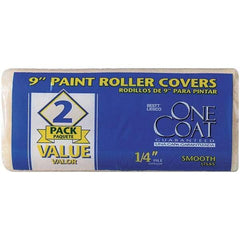 Krylon - 1/4" Nap, 9" Wide Paint Roller Cover - Semi-Smooth Texture, Polyester & Knitted - All Tool & Supply