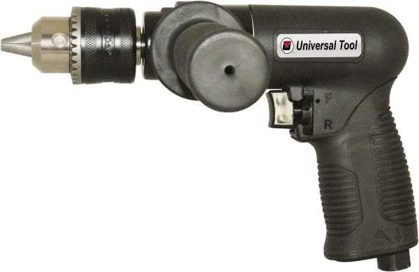 Florida Pneumatic - 1/2" Reversible Keyed Chuck - Pistol Grip Handle, 450 RPM, 4 CFM, 0.75 hp, 90 psi - All Tool & Supply