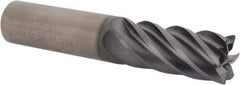 Kennametal - 3/4", 6 Flute, Single End, Solid Carbide, 0.12" Corner Radius End Mill - 4" OAL, 38° Helix, Right Hand Flute, 1-1/2" LOC, Right Hand Cut - All Tool & Supply