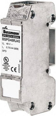 Cooper Bussmann - 1 Pole, 1 Phase, 76.91mm Long x 19mm Wide x 36.15mm Deep, Hardwired Surge Protector - DIN Rail Mount, 48 V, 34 VDC, 48 VAC Operating Voltage, 10 kA Surge Protection - All Tool & Supply