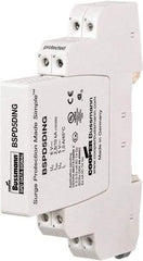 Cooper Bussmann - 4 Pole, 1 Phase, 90mm Long x 12mm Wide x 71.99mm Deep, Hardwired Surge Protector - DIN Rail Mount, 24 V, 23.30 VAC, 33 VDC Operating Voltage, 20 kA Surge Protection - All Tool & Supply