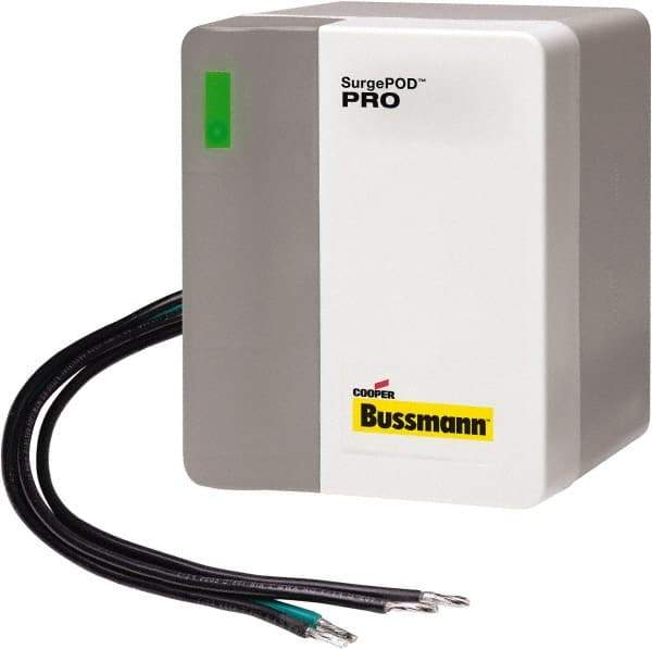 Cooper Bussmann - 3 Pole, 3 Phase, 10 kA Nominal Current, 4-1/8 Inch Long x 3-3/8 Inch Wide x 4-1/16 Inch Deep, Hardwired Surge Protector - Panel Mount, 4X, 200 kA Short Circuit Current, 240 V, 320 VAC Operating Voltage, 40 kA Surge Protection - All Tool & Supply