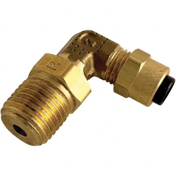 Parker - 3/8" Tube OD x 3/8 Thread Brass Compression Tube Swivel Elbow - All Tool & Supply