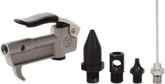 Value Collection - 5 Piece Aluminum Body Air Gun Kit - 1/4 NPT Inlet, 150 Max psi, Aluminum Hose - All Tool & Supply