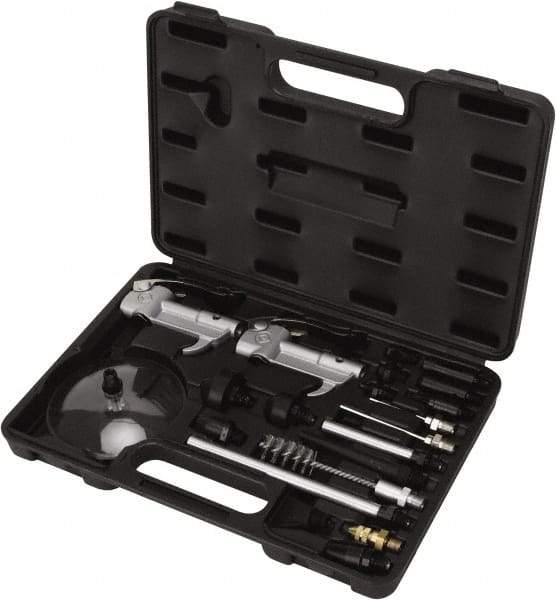 Value Collection - 21 Piece Aluminum Body Air Gun Kit - 1/4 NPT Inlet, 150 Max psi, Aluminum Hose - All Tool & Supply