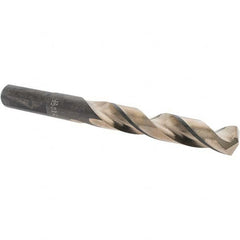 Made in USA - 13/32" High Speed Steel, 135° Point, Round with Flats Shank Maintenance Drill Bit - All Tool & Supply