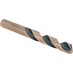 Made in USA - 13/32" High Speed Steel, 135° Point, Round with Flats Shank Maintenance Drill Bit - All Tool & Supply