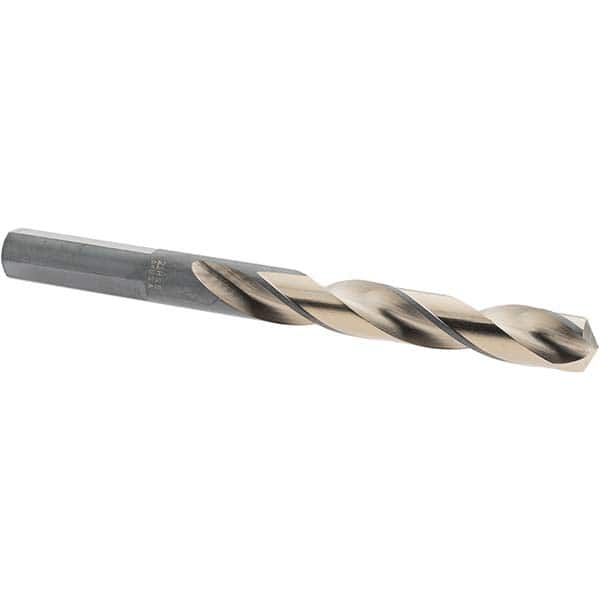 Made in USA - 25/64" High Speed Steel, 135° Point, Round with Flats Shank Maintenance Drill Bit - All Tool & Supply