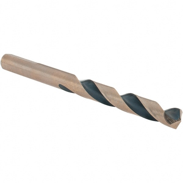 Made in USA - 21/64" High Speed Steel, 135° Point, Round with Flats Shank Maintenance Drill Bit - All Tool & Supply