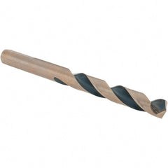 Made in USA - 21/64" High Speed Steel, 135° Point, Round with Flats Shank Maintenance Drill Bit - All Tool & Supply