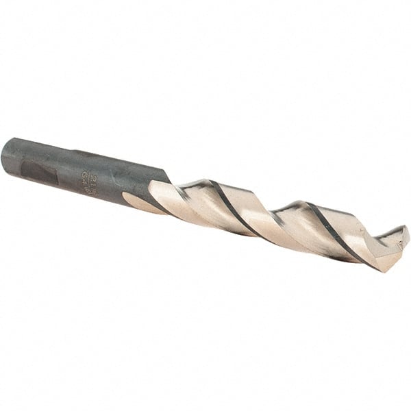 Made in USA - 21/64" High Speed Steel, 135° Point, Round with Flats Shank Maintenance Drill Bit - All Tool & Supply