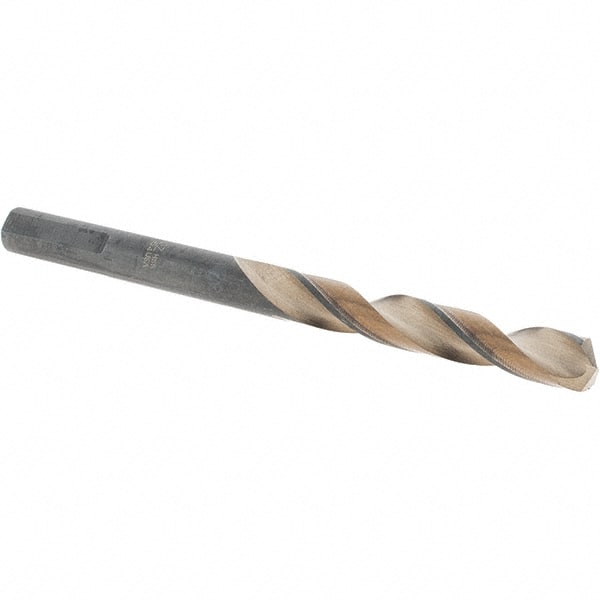 Made in USA - 17/64" High Speed Steel, 135° Point, Round with Flats Shank Maintenance Drill Bit - All Tool & Supply