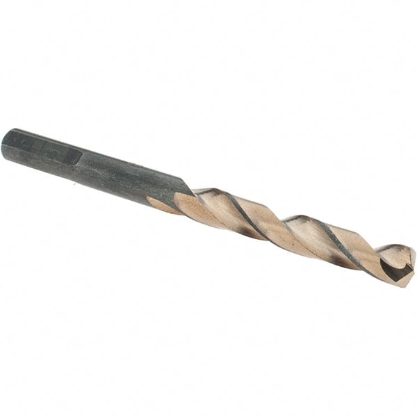 Made in USA - 1/4" High Speed Steel, 135° Point, Round with Flats Shank Maintenance Drill Bit - All Tool & Supply