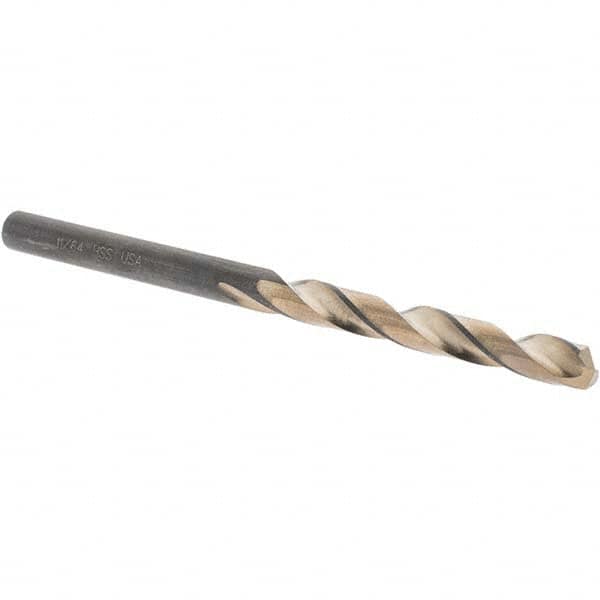 Made in USA - 11/64" High Speed Steel, 135° Point, Straight Shank Maintenance Drill Bit - All Tool & Supply