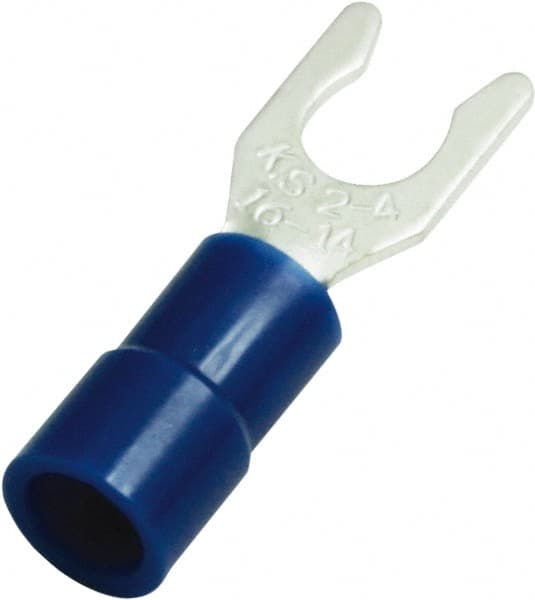 Value Collection - #8 Stud, 16 to 14 AWG Compatible, Partially Insulated, Locking Fork Terminal - All Tool & Supply