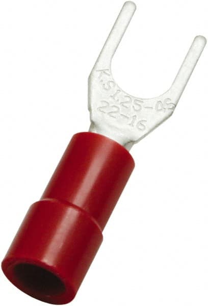 Value Collection - #6 Stud, 22 to 16 AWG Compatible, Partially Insulated, Standard Fork Terminal - All Tool & Supply