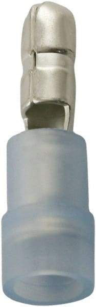 Value Collection - 16 to 14 AWG Double Crimp Bullet Connector - 0.177" Bullet Diam, Blue Nylon Insulation - All Tool & Supply