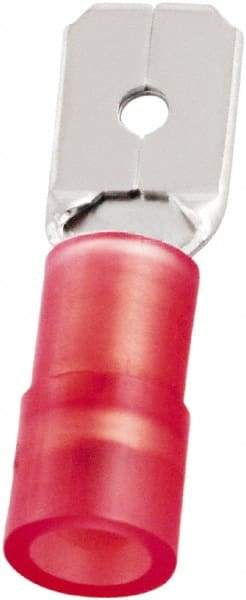 Value Collection - 22 to 16 AWG, Nylon, Partially Insulated, Male Wire Disconnect - 0.11" Wide Tab, Red, cUL Listed, RoHS Compliant, UL Listed - All Tool & Supply