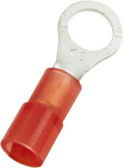 Value Collection - 8 AWG Partially Insulated Crimp Connection Circular Ring Terminal - #10 Stud, 31.3mm OAL x 12mm Wide - All Tool & Supply