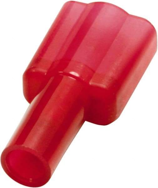 Value Collection - 22 to 16 AWG, Nylon, Fully Insulated, Male Wire Disconnect - 1/4" Wide Tab, Red - All Tool & Supply